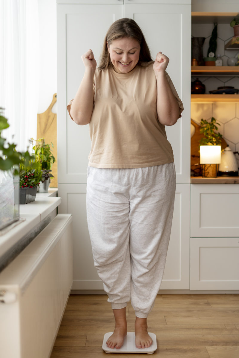 Person with eating disorder losing weight